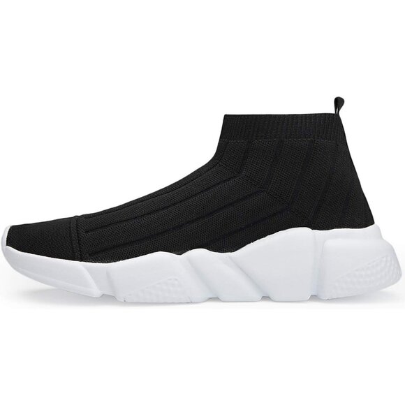 Men's White Black Breathable Tennis Running Walking Sport Gym Sneakers Shoes - Picture 4 of 7